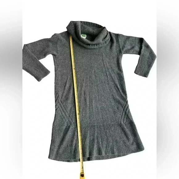 Anthropologie Women’s Gray Turtleneck Wool Blend Sweater Dress - Picture 6 of 7